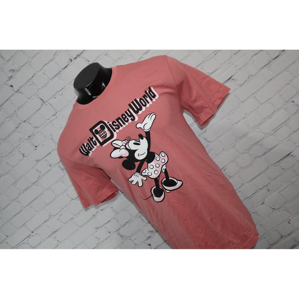 Disney Walt Disney World T-Shirt Mens Medium Pink Minnie Mouse Graphic Tee